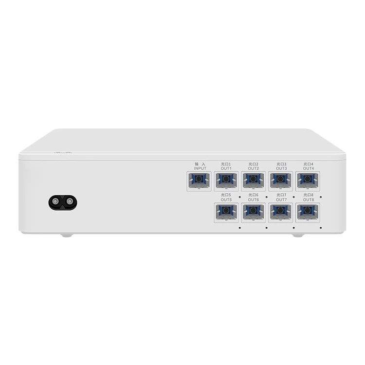Divisor de fibra óptica activo de 8 puertos